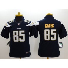 Youth Nike Los Angeles Chargers #85 Gate Dark Blue Limited Jerseys