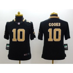 Youth Nike New Orleans Saints #10 Cooks Black Limited Jersey