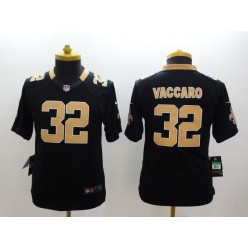 Youth Nike New Orleans Saints #32 Vaccaro Black Limited Jersey