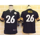  Youth Nike Pittsburgh Steelers #26 Bell Black Limited Jersey