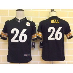 Youth Nike Pittsburgh Steelers #26 Bell Black Limited Jersey