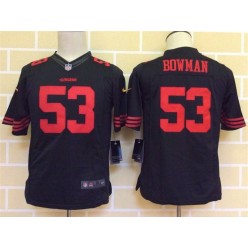 Youth Nike San Francisco 49ers #53 Bowman Black Limited Jersey