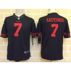 Youth Nike San Francisco 49ers #7 Kaepernick Black Limited Jersey