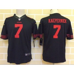 Youth Nike San Francisco 49ers #7 Kaepernick Black Limited Jersey