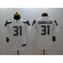 Youth Nike Seattle Seahawks #31 Chancellor White Limited Jersey