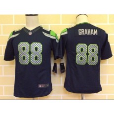 Youth Nike Seattle Seahawks #88 Graham Blue Limited Jersey