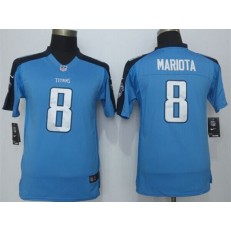 Youth Nike Tennessee Titans #8 Mariota Sky Blue Limited Jersey