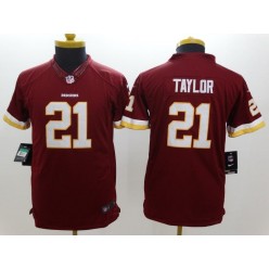 Youth Nike Washington Redskins #21 Taylor Red Limited Jersey