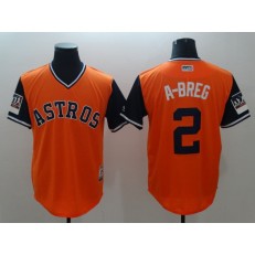 Houston Astros 2 Alex Bregman A-Breg Orange 2018 Players' Weekend Authentic Team Jersey