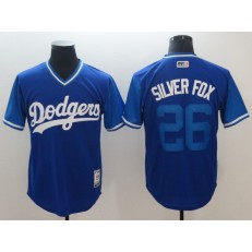 Los Angeles Dodgers 26 Chase Utley Silver Fox Royal 2018 Players' Weekend Authentic Team Jersey