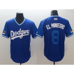 Los Angeles Dodgers 8 Manny Machado El Ministro Royal 2018 Players' Weekend Authentic Team Jersey