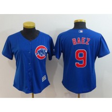 MLB Chicago Cubs 9 Javier Baez Royal Women Cool Base Jersey