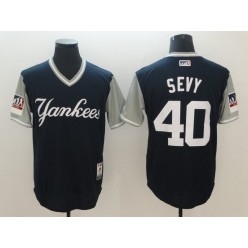 New York Yankees 40 Luis Severino Sevy Navy 2018 Players' Weekend Authentic Team Jersey