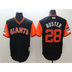 San Francisco Giants 28 Buster Posey Buster Black 2018 Players' Weekend Authentic Team Jersey