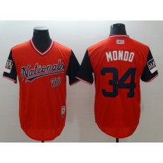 Washington Nationals 34 Bryce Harper Mondo Red 2018 Players' Weekend Authentic Team Jersey