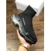 BALENCIAGA TRIPLE-S AIR KNIT MID SOCK BLACK