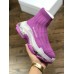 BALENCIAGA TRIPLE-S AIR KNIT MID SOCK PURPLE