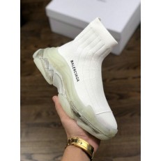 BALENCIAGA TRIPLE-S AIR KNIT MID SOCK WHITE