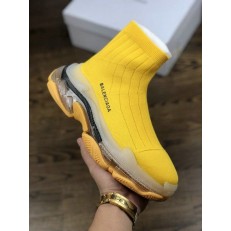 BALENCIAGA TRIPLE-S AIR KNIT MID SOCK YELLOW