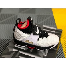 NIKE LEBRON 15 DIAMOND TURF WHITE BLACK RED AO9144-100
