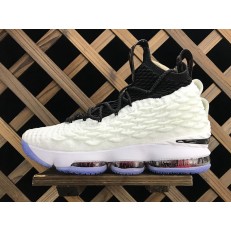 NIKE LEBRON 15 GRAFFITI WHITE BLACK UNIVERSITY RED AQ2364-100