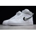 NIKE AIR FORCE 1 HI 07 LV8 CHENILLE SWOOSH WHITE GREY 806403-105