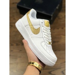 NIKE AIR FORCE 1 LOW WHITE GOLD
