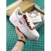 SUPREME X NIKE AIR FORCE 1 SP LOW WHITE RED