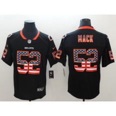 Nike Chicago Bears #52 Khalil Mack Black USA Flag Fashion Limited Jersey