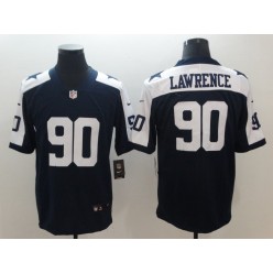 Nike Dallas Cowboys #90 DeMarcus Lawrence Navy Throwback Vapor Untouchable Limited Jersey