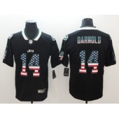 Nike New York Jets #14 Sam Darnold Black USA Flag Fashion Limited Jersey