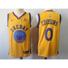 Golden State Warriors #0 DeMarcus Cousins Gold City Edition Nike Swingman Jersey