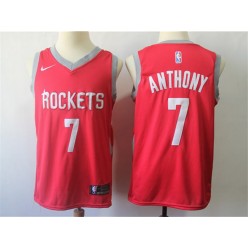 Houston Rockets #7 Carmelo Anthony Red Nike Swingman Jersey