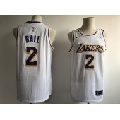 Los Angeles Lakers #2 Lonzo Ball White 2018-19 Nike Swingman Jersey