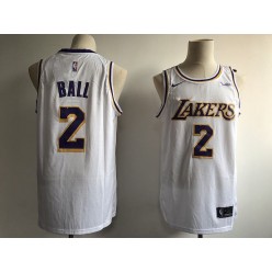 Los Angeles Lakers #2 Lonzo Ball White 2018-19 Nike Swingman Jersey