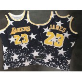 Los Angeles Lakers #23 Lebron James Black Independence Day Stitched Basketball Jersey