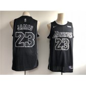 Los Angeles Lakers #23 Lebron James Black Nike Men Jersey