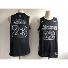 Los Angeles Lakers #23 Lebron James Black Nike Men Jersey