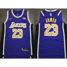 Los Angeles Lakers #23 Lebron James Purple 2018-19 Nike Authentic Jersey
