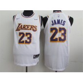 Los Angeles Lakers #23 Lebron James White 2018-19 Nike Authentic Jersey