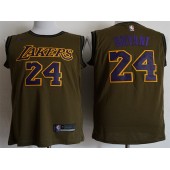 Los Angeles Lakers #24 Kobe Bryant Olive Nike Swingman Jersey