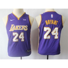 Los Angeles Lakers #24 Kobe Bryant Purple Youth Nike Swingman Jersey