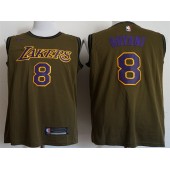 Los Angeles Lakers #8 Kobe Bryant Olive Nike Swingman Jersey