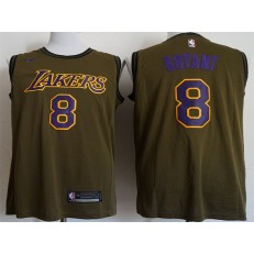 Los Angeles Lakers #8 Kobe Bryant Olive Nike Swingman Jersey