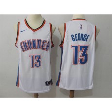 Oklahoma City Thunder #13 Paul George White Nike Swingman Jersey