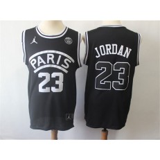 Paris Saint-Germain #23 Michael Jordan Black Jordan Fashion Jersey