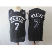 Paris Saint-Germain #7 Mbappe Black Jordan Fashion Jersey