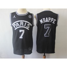 Paris Saint-Germain #7 Mbappe Black Jordan Fashion Jersey