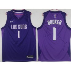 Phoenix Suns #1 Devin Booker Purple City Edition Nike Swingman Jersey