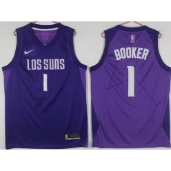Phoenix Suns #1 Devin Booker Purple City Edition Nike Swingman Jersey